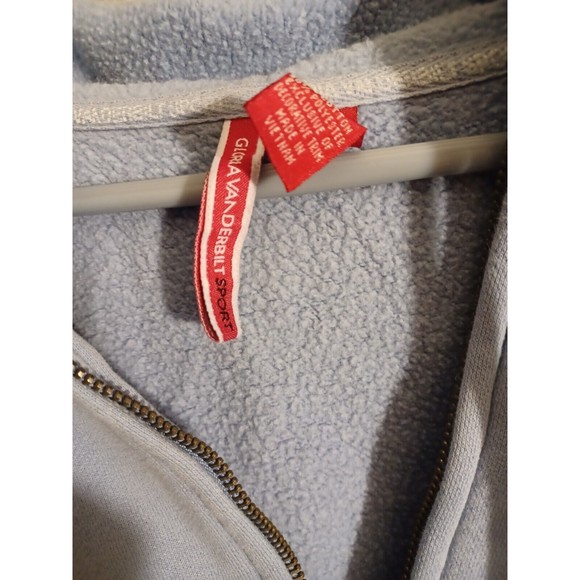 Gloria Vanderbilt Sport Zip Up Hoodie Light Blue Womens 2X b7r - Picture 2 of 12
